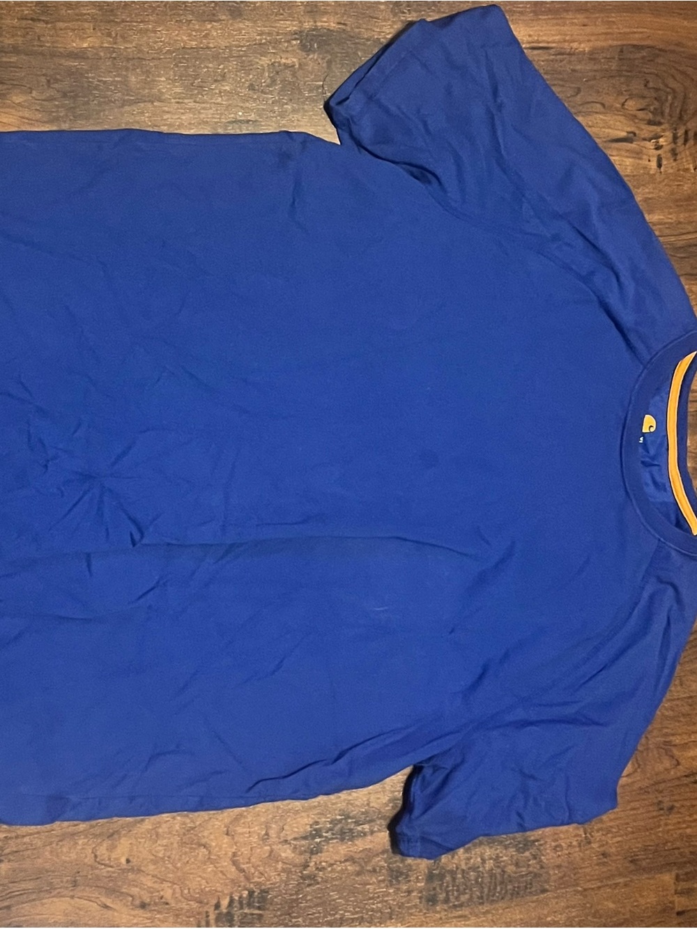 Carhartt Men's Short Sleeve Tee in Royal Blue with Gold Trim